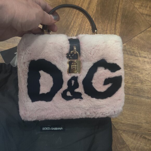 Dolce & Gabbana | Bags | Dolce Gabbana Rabbit Fur Box Handbag New 32620 ...